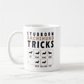 Stubborn Dachshund Tricks T-Shirt Koffiemok (Links)