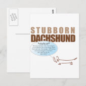 Stubborn Dachshund..WHATEVER! Briefkaart (Voorkant / Achterkant)
