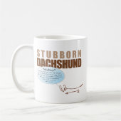 Stubborn Dachshund..WHATEVER! Koffiemok (Links)
