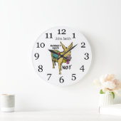 Stubborn donkey Funny mule Grote Klok (Huis)