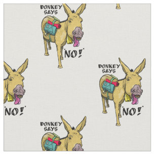 Stubborn donkey Funny mule Stof