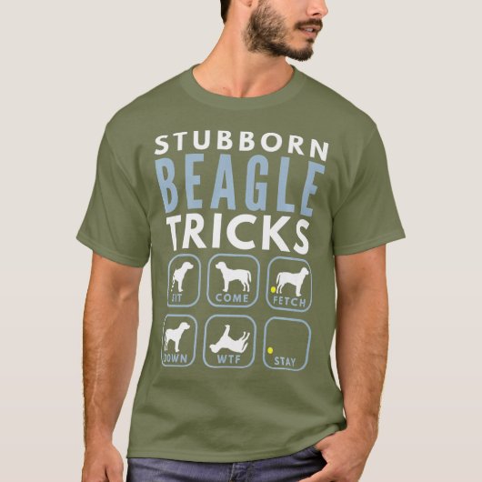 Stubborn English Beagle Tricks - Dog Training T-shirt (Voorkant)