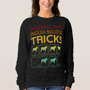 Stubborn English Bulldog Tricks Trui