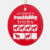 Stubborn French Bulldog Tricks Keramisch Ornament (Links)