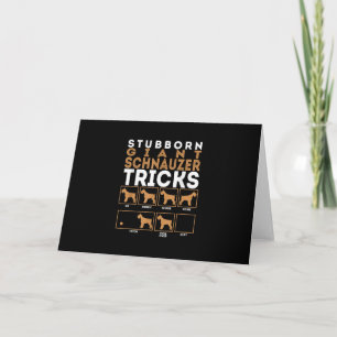 Stubborn Giant Schnauzer Dog Tricks Graphic Feestdagen Kaart