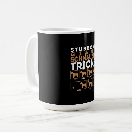 Stubborn Giant Schnauzer Dog Tricks Graphic Koffiemok (Voorkant links)