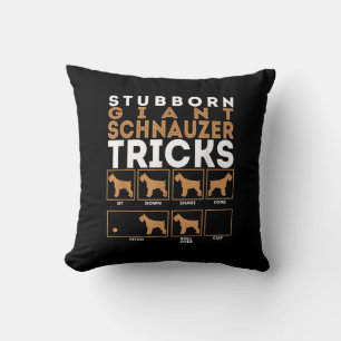 Stubborn Giant Schnauzer Dog Tricks Graphic Kussen