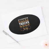 Stubborn Giant Schnauzer Dog Tricks Graphic Ovale Sticker (Envelop)