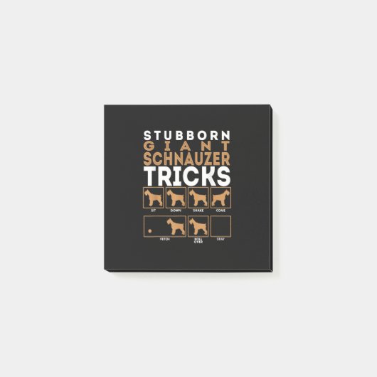 Stubborn Giant Schnauzer Dog Tricks Graphic Post-it® Notes (Voorkant)