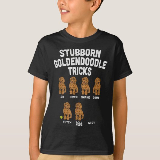Stubborn Goldendole Tricks Funny Dog Trainer T-shirt (Voorkant)
