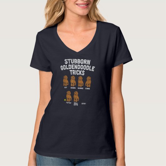 Stubborn Goldendole Tricks Funny Dog Trainer T-shirt (Voorkant)