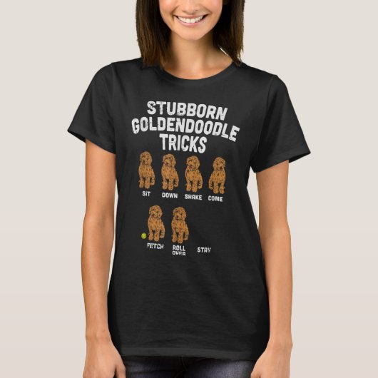 Stubborn Goldendole Tricks Funny Dog Trainer T-shirt (Voorkant)
