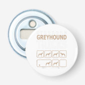 Stubborn Greyhound Tricks Button Flesopener (Voorkant)