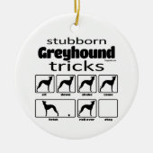 Stubborn Greyhound Tricks Keramisch Ornament (Voorkant)