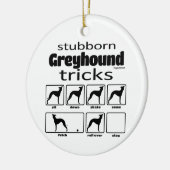 Stubborn Greyhound Tricks Keramisch Ornament (Links)