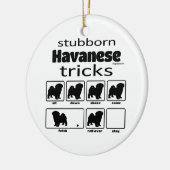 Stubborn Havanese Tricks Keramisch Ornament (Links)