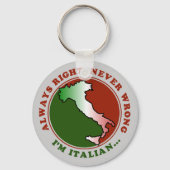 Stubborn Italiaanse Funny Sleutelhanger (Voorkant)