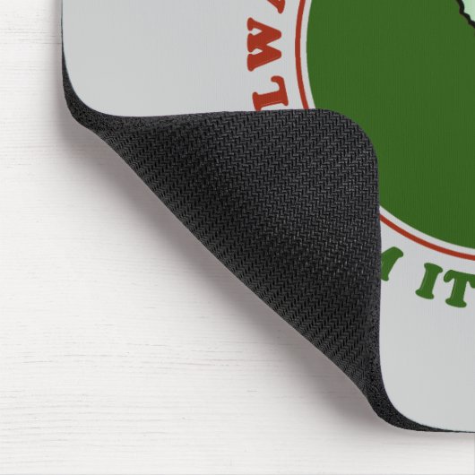 Stubborn Italy Funny Mousepad Muismat (Hoek)