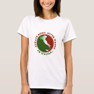 Stubborn Italy Funny Womens T-Shirt