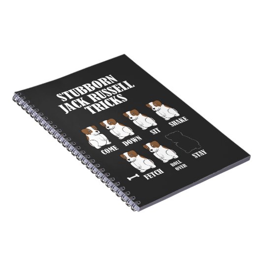 Stubborn Jack Russell Terrier Dog Trick Notitieboek (Rechterzijde)