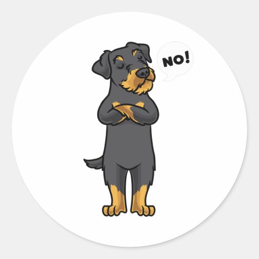 Stubborn Jagddooder Dog grappig Ronde Sticker (Voorkant)