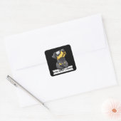 Stubborn Jagddooder Dog grappig Vierkante Sticker (Envelop)