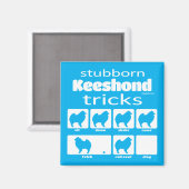 Stubborn Keeshond Tricks Magnet (Voorkant / Achterkant)