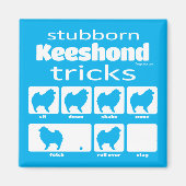 Stubborn Keeshond Tricks Magnet (Voorkant)