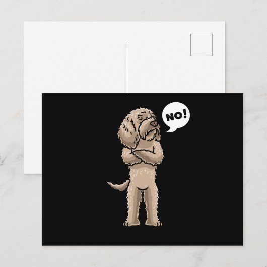 Stubborn Labradoodle Dog Briefkaart (Voorkant / Achterkant)