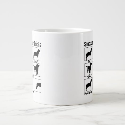 Stubborn Labrador Retriever Dog Tricks Grote Koffiekop (Voorkant)