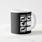 Stubborn Labrador Retriever Dog Tricks Grote Koffiekop (Voorkant rechts)