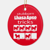 Stubborn Lhasa Apso Tricks Keramisch Ornament (Links)
