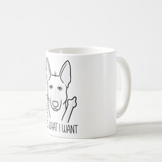 Stubborn Malinois Dog Belgian Shepherd Dog Koffiemok (Voorkant rechts)