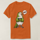 Stubborn Monk Parakeet Quaker Parrot T-shirt (Design voorkant)