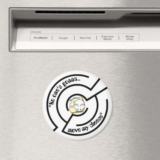 Stubborn Mouse Cheese Maze Funny Magneet (Insitu (Vaatwasser))