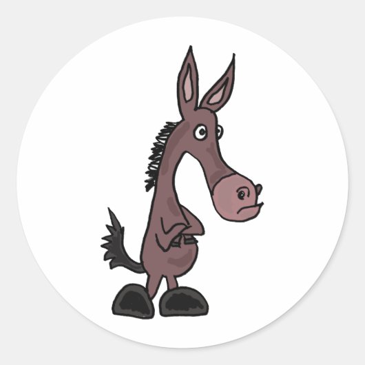 Stubborn Mule of Donkey Stickers (Voorkant)