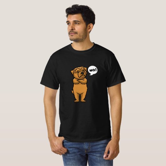 Stubborn Norfolk Terrier T-shirt (Voorkant volledig)