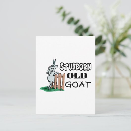 Stubborn Old Goat Briefkaart (Staand voorkant)