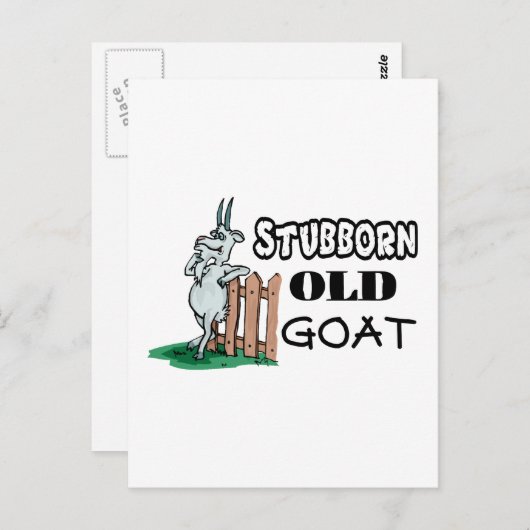 Stubborn Old Goat Briefkaart (Voorkant / Achterkant)