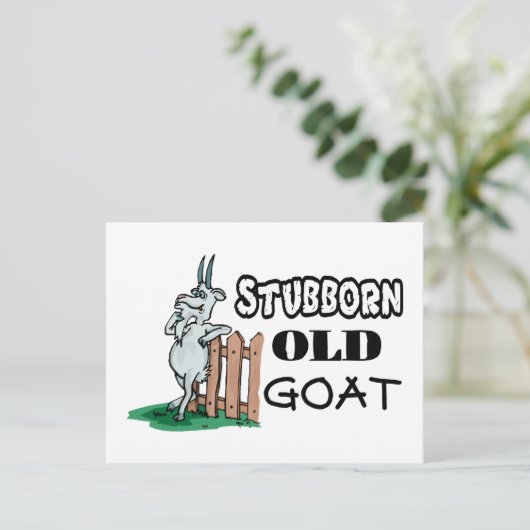 Stubborn Old Goat Briefkaart (Staand voorkant)