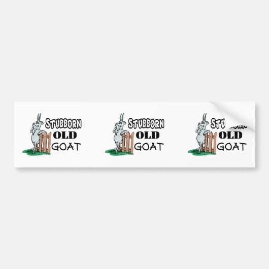 Stubborn Old Goat Bumpersticker (Voorkant)