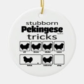 Stubborn Pekingese Tricks Keramisch Ornament (Voorkant)