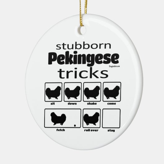 Stubborn Pekingese Tricks Keramisch Ornament (Links)