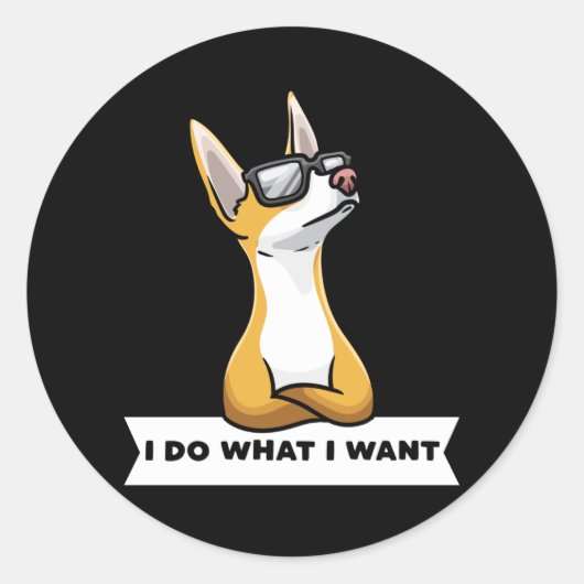Stubborn Podenco dog Ronde Sticker (Voorkant)