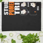 Stubborn Pommeren Tricks Gift Lover Theedoek (Gevouwen)