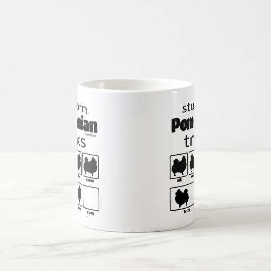 Stubborn Pommeren Tricks Koffiemok (Center)