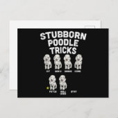 Stubborn Poodle Tricks Funny Dog Lover Owner Briefkaart (Voorkant / Achterkant)