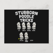 Stubborn Poodle Tricks Funny Dog Lover Owner Briefkaart (Voorkant)