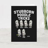 Stubborn Poodle Tricks Funny Dog Lover Owner Kaart (Voorkant)