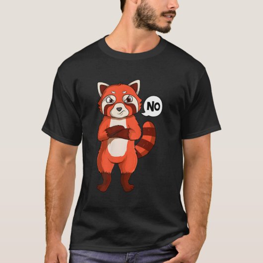 Stubborn Red Panda T-shirt (Voorkant)